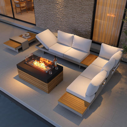 39" Smokeless Fire Pit with Glass Wind Guard for Outdoor Patio5