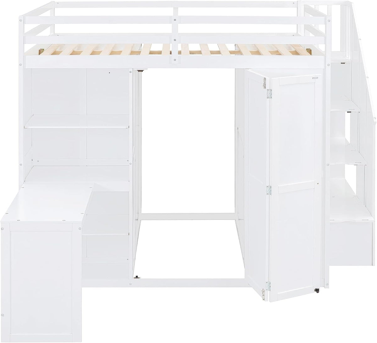 full-size-loft-bed-wood-bedframe-with-wardrobe-storage-stairs-desk-and-shelves-for-kids-teens-adults-bedroom-white