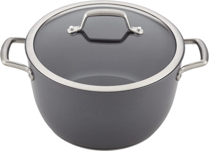 Accolade Forged Hard Anodized Nonstick Pots & Pans - Induction Cookware Set - 12 Piece - Moonstone Gray13