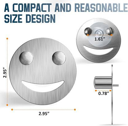Stainless Steel Smiley Face Dish Sponge Holder, Silver Sink Caddy Organizer Storage with Suction Cup for Kitchen, Rv Apartment Kitchen Accessories Decor Scrubber2