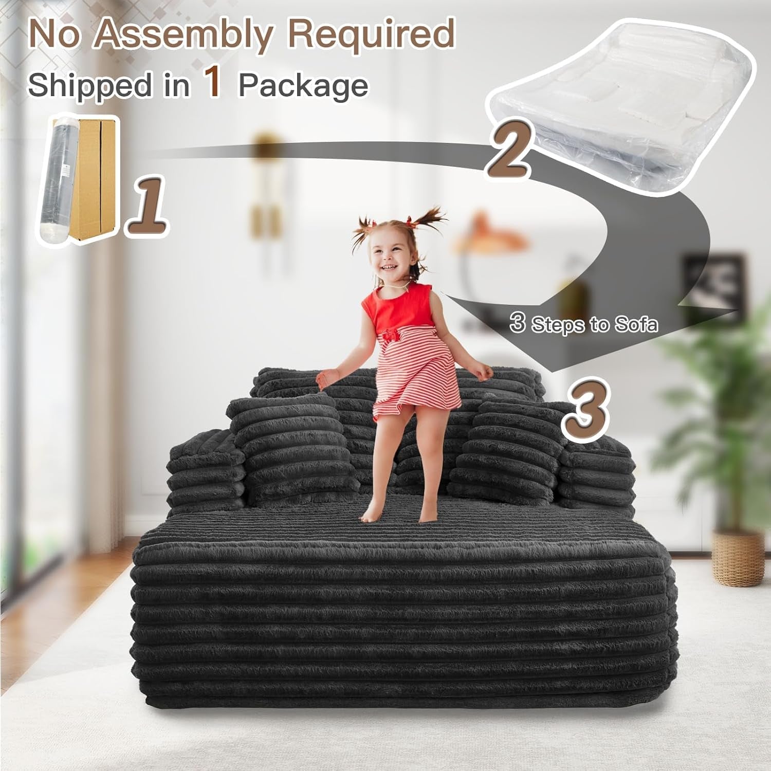 56-oversized-chaise-lounge-chair-indoor-plush-faux-fur-sleeper-sofa-couch-bed-with-pillows-wide-armrests-fluffy-comfy-cloud-couch-compression-foam-couch-for-living-room-bedroomblack