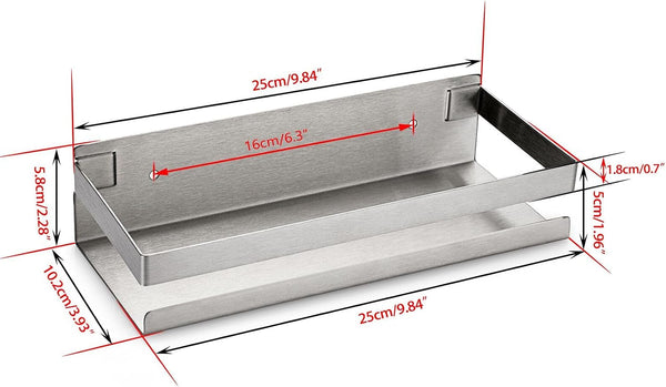 10 Inch Bathroom Shower Shelf Stainless Steel Shower Wall Shelf3