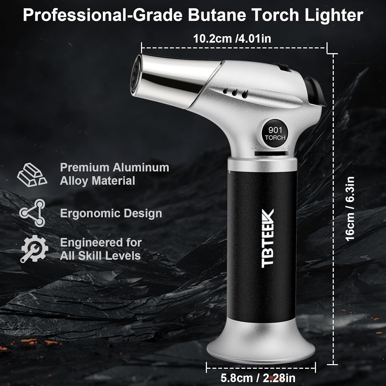kitchen-butane-torch-with-safety-lock-for-baking-crafts-steak-2500-f-adjustable-continuous-flame-one-button-piezo-ignition-ergonomic-comfort-grip-3-refill-adaptersbutane-not-included