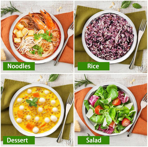 10 Pack Small Stainless Steel Bowls, 6 1/2 Inch Wide Kitchen Metal Bowl with Flat Base, 3/4 Quart Prep Bowls for Meal Prep, Cooking, Serving, Baking7