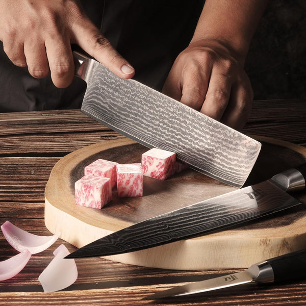 Nakiri Knife VG-10 Damascus Steel 67-Layer Japanese Vegetable Cleaver, Ultra Sharp 602 HRC Kitchen Knife with Black Pakka Wood Handle, Professional Chef Knife for Vegetables & Food Prep5