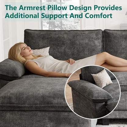 108" Modular Sectional Couch, L Shaped Cloud Sofa for Living Room3