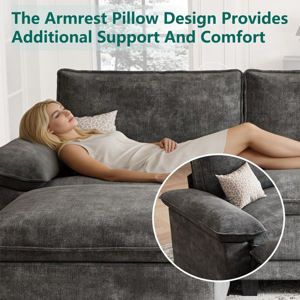 108" Modular Sectional Couch, L Shaped Cloud Sofa for Living Room3