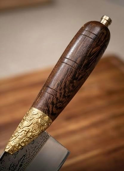 Dragon Engraved Chef Knife – Unique Gift for Men, Chefs & Collectors | 8.5" Razor-Sharp Japanese-Style Kitchen Knife, Mirror-Polished Stainless Steel Blade, Rosewood Handle & Premium Gift Box11
