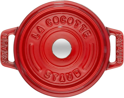 Staub Cast Iron Mini round Cocotte, Dutch Oven, 0.25-Quart, Serves 1, Made in France, Cherry6