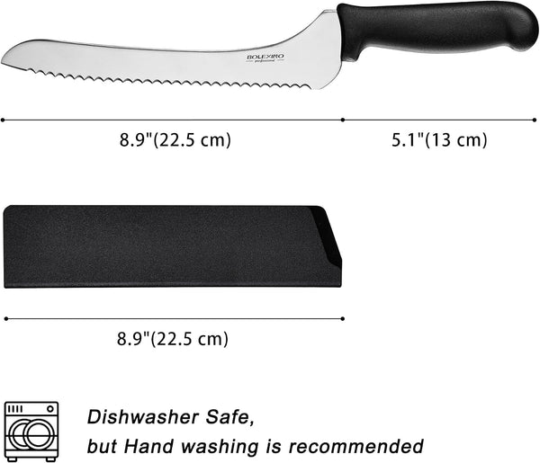 9 Inch Offset Serrated Bread Knife, for Homemade Sourdough & Cake7