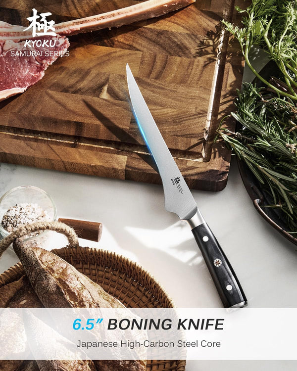 6.5" Boning Knife - High Carbon Steel Meat Filet Knife with Sheath2
