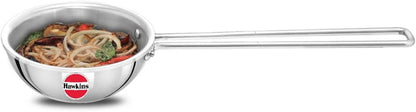 1.5 Cup Tadka Pan, 360 Ml Triply Stainless Steel Pan, Induction Pan, Silver (STP15)1