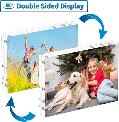 4X6 Acrylic Picture Frames 3 Pack, Clear Picture Frames，20% Thicker3
