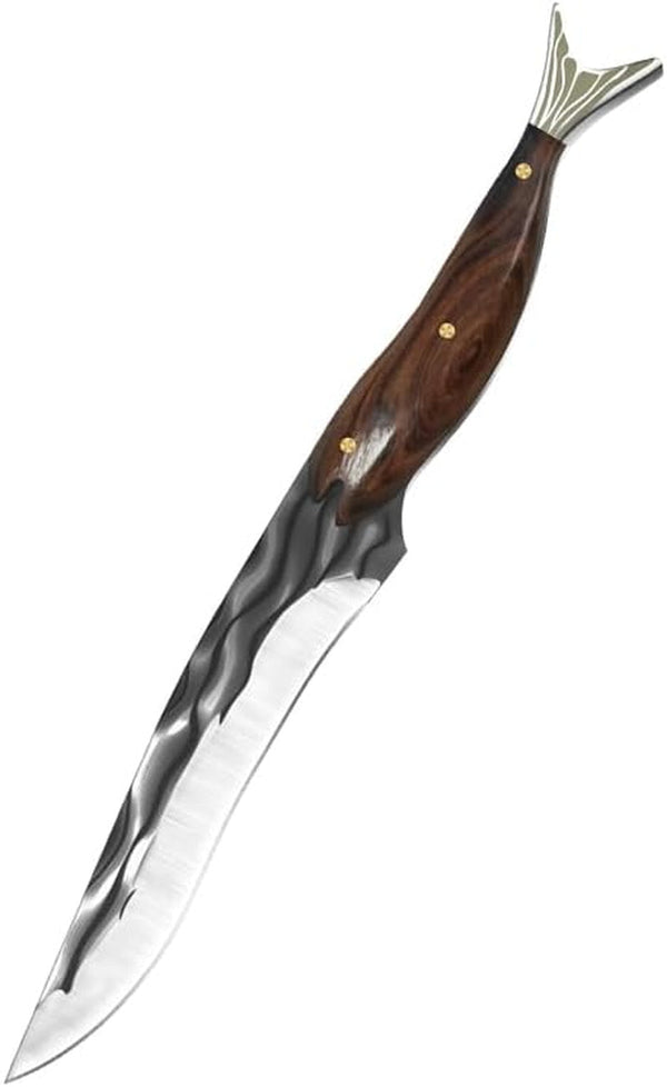 10.24-Inch Fish Fillet Knife,High Carbon Stainless Steel Flexible Narrow Blade,Extremely Sharp,Used for Fish Cleaning,Non Slip Handle,Suitable for Fishing,Camping and Home Kitchens1