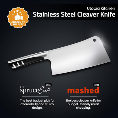 Meat Cleaver Knife 7 Inch Bone Chopper Stainless Steel2