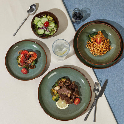 Ceramic Dinnerware Sets for 8, 32Pcs Plates and Bowls Sets Dish Set6