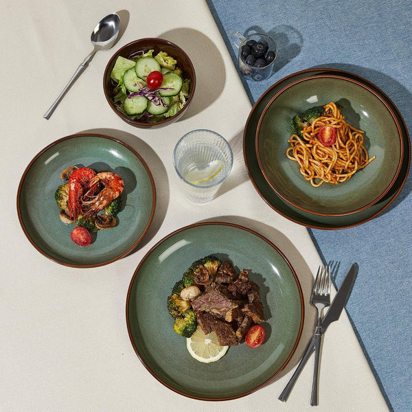 Ceramic Dinnerware Sets for 8, 32Pcs Plates and Bowls Sets Dish Set6