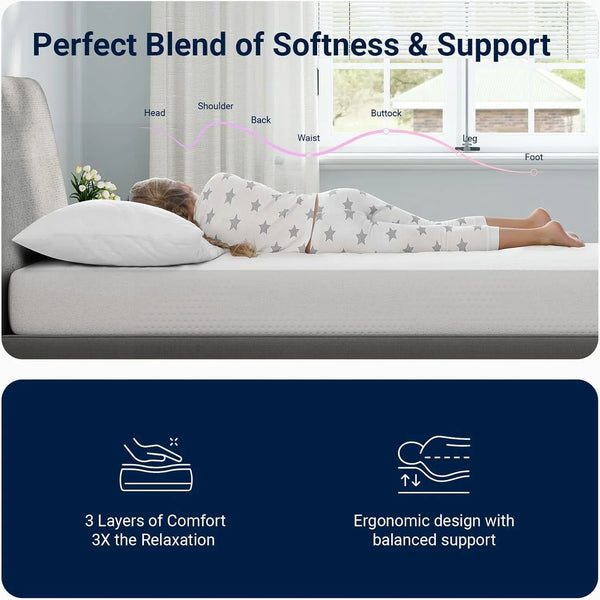 Twin Mattress, 5 Inch Twin Size Mattress, Gel Memory Foam Mattresses for Cooling Night Sleep & Pressure Relief, Colchones Fiberglass Free Certipur-Us Certified7