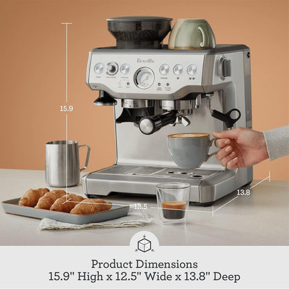 Breville BES870XL Barista Express Espresso Machine, Brushed Stainless Steel | Craft Café-Quality Espresso Shots, Lattes and Cappuccinos at Home with This Manual Coffee Maker with Built-In Grinder3