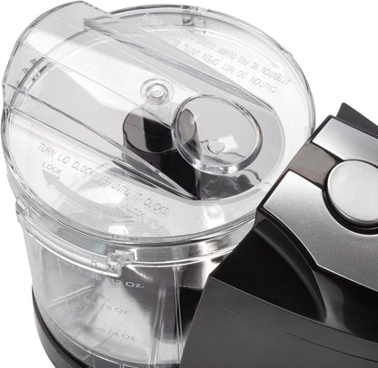 1.5 Cup - Electric Mini Food Chopper - Vegetable & Fruit Cutter - Premium Stainless Steel Blades with Safety Lock Cover - One Step/Touch Button - Non-Skid Rubber Feet - Black3