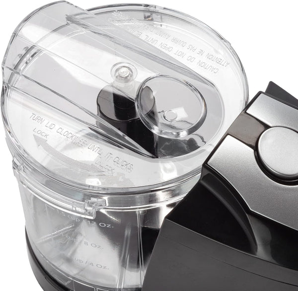 1.5 Cup - Electric Mini Food Chopper - Vegetable & Fruit Cutter - Premium Stainless Steel Blades with Safety Lock Cover - One Step/Touch Button - Non-Skid Rubber Feet - Black3