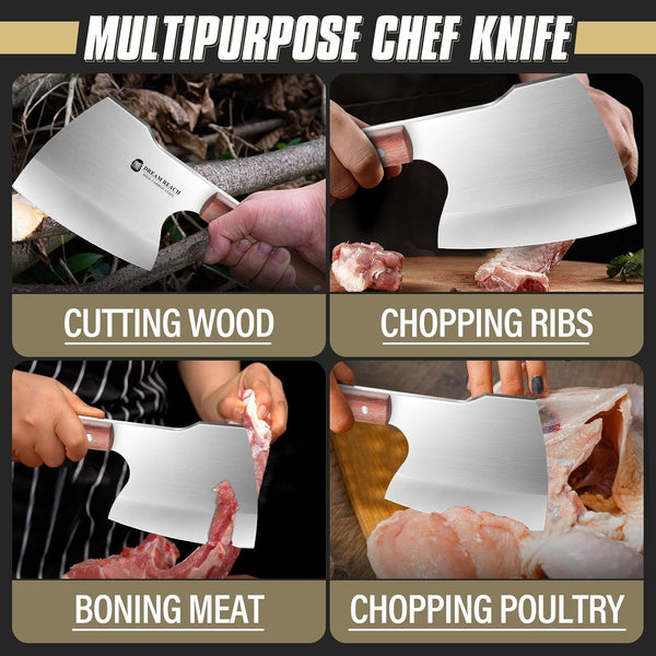 Meat Cleaver Knife - Heavy Duty Stainless Steel Hand Forged7
