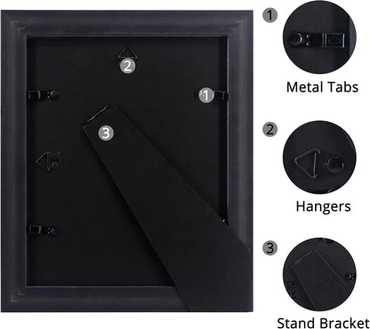 8X10 Picture Frames, Real Glass, Display Photos for Wall or Tabletop, Mahogany with Gold Beads, 2-Pack6