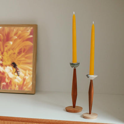 16PCS 9" Natural Beeswax Taper Candles, Dripless Smokeless, Long Lasting5