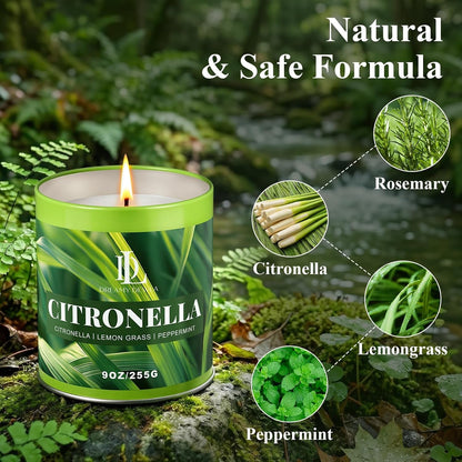 Citronella Candles Outdoor, Soy Wax 9 Oz 4 Pack2