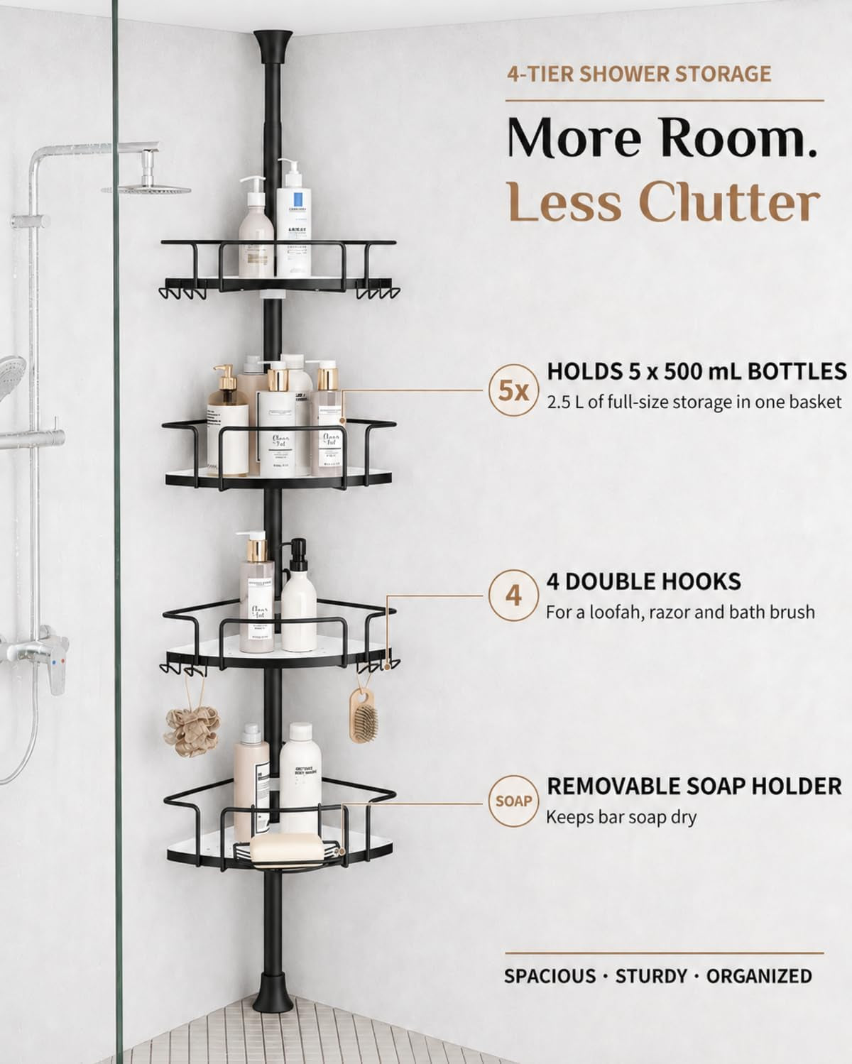 two-tone-corner-shower-caddy-tension-pole-for-bath-shampoo-storage