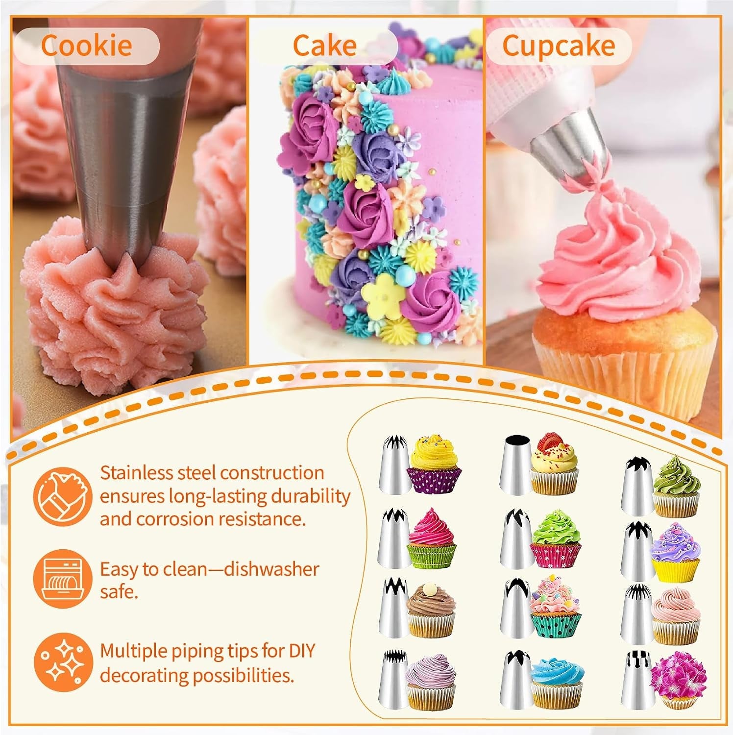 large-piping-tips-set-14pcs-reusable-stainless-steel-icing-nozzles-kit-cake-decorating-tools-for-cupcake-cookie-pastrys-dough