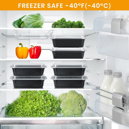 38Oz Meal Prep Containers, Extra Large &Thick Food Storage Containers with Lids, Reusable Plastic,Disposable Bento Box,Stackable,Microwave/Freezer/Dishwasher Safe, BPA Free (30Pack)7