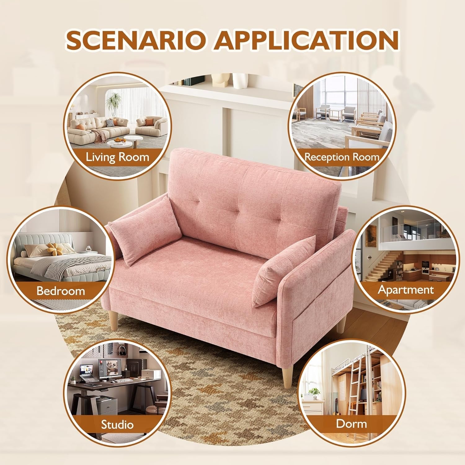 47-small-sofa-couch-for-bedroom-soft-chenille-loveseat-mini-couch-with-throw-pillow-and-removable-cushion-cover-for-small-spaces-living-room-apartment-dorm-officepink