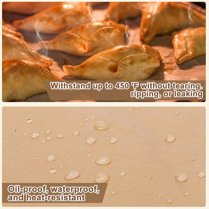 130PCS Parchment Paper Baking Sheets, 9X13 Inch, Precut Non-Stick Parchment Sheets for Baking, Grilling, Air Fryer, Steaming, and More (Unbleached) - Perfect for BBQ, Picnic, Festival, Bread4