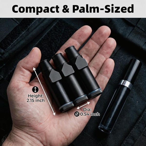 Metal Ieak-Proof Bottle (2Nd Generation Upgrade Version) (Black）Portable Pepper Shaker (3 Pack)3