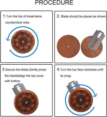 Bread Lame Cutter,Dough Scoring Knife with 10PCS Replaceable Razor Blades and a Storage Bag,Bread Knives for Homemade Sourdough Bread Bakers (Style-A)2