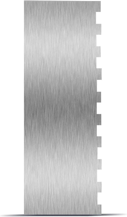 9 Inch Stainless Steel Cake Scraper, Cream Cake Scraper Sided Patterned Edge Stripe Edge Smoother Scraper Cake Smoother Frosting Scraper Cake Decorating Comb for Mousse Butter Cream1