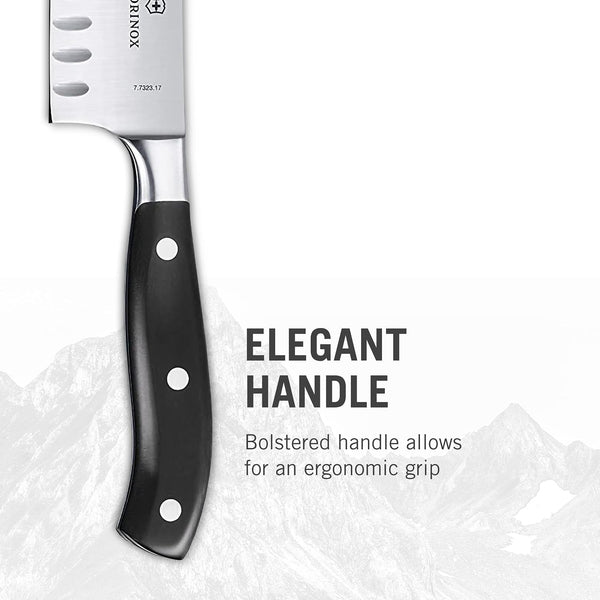 Victorinox Grand Maître 7" Santoku Knife - Forged Granton Edge Prep Tool3