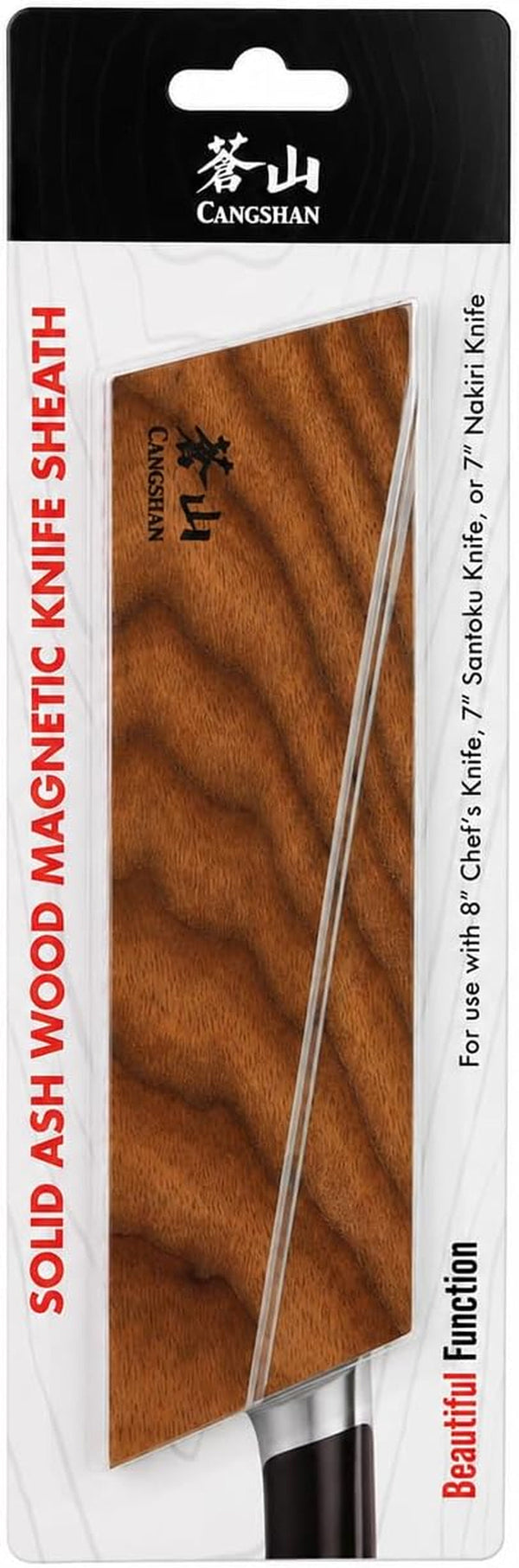Ash Wood Magnetic Knife Sheath for (8" Chef'S/7" Santoku/7" Nakiri), 5039471