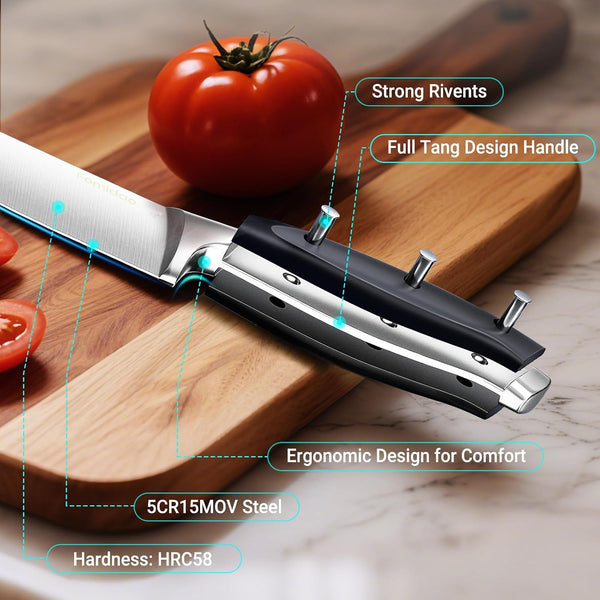 4PSC Knife Block Set with Magnetic Knife Block Holder, Ultra-Sharp Japanese Kitchen Knife Set, High-Carbon Steel Chef Knife Sets with Full Tang Handle Design2