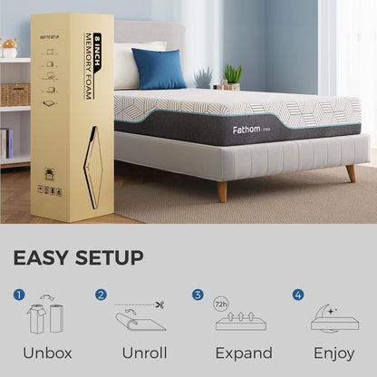 Firm Queen Mattress 10 Inch Memory Foam Mattress Queen Size Bed in a Box for Back Pain Relief and Cool Sleep with Gel Foam and Removeable Fiberglass Free Cover, Certipur-Us Certified7