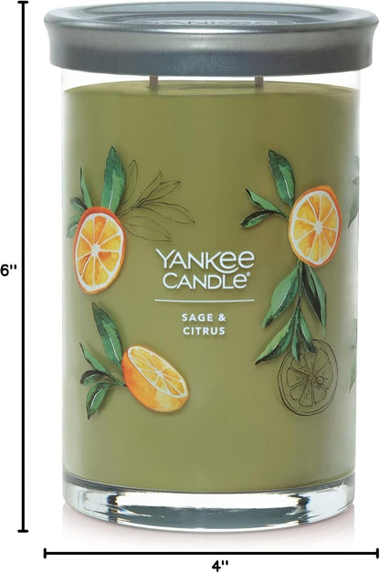 Large Tumbler Scented Candle with up to 80 Hour Burn Time, Premium Plant Wax Blend for Consistent Burn, 20 Oz Tumbler Candle with Room Filling Fragrance, Sage & Citrus10
