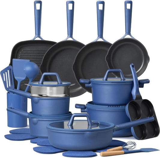 31-Piece Nonstick Cookware Set for Induction, PFOA-Free