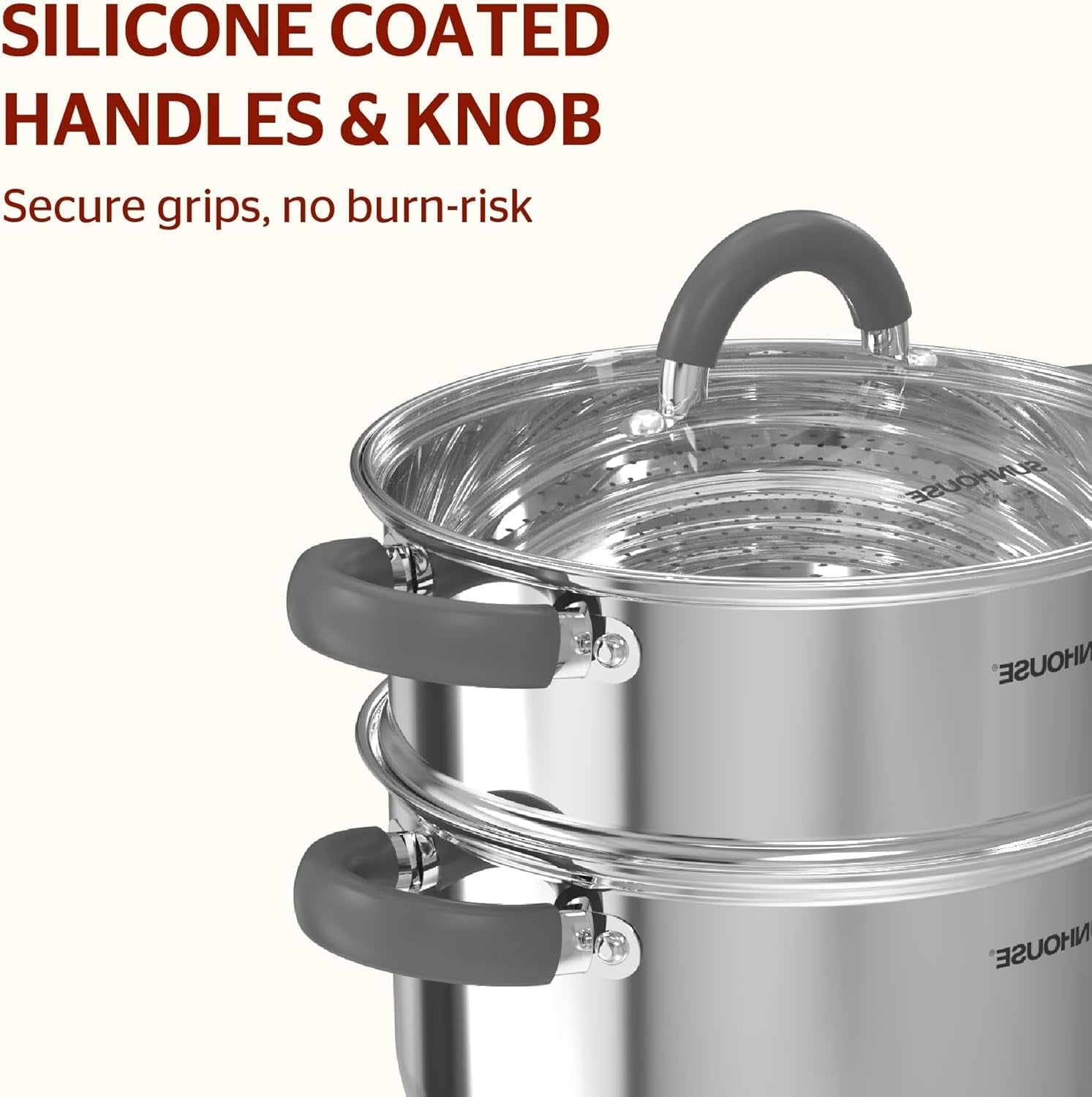 3-quart-stainless-steel-steamer-pot-2-tier-cookware-tempered-glass-lid-stay-cool-silicone-handles-3-ply-bottom-dishwasher-oven-safe-steaming-pot-with-glass-lid-steamer-basket