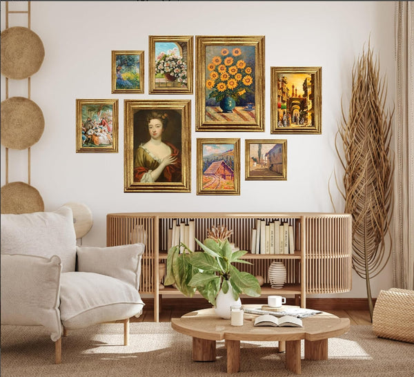 8X10 Picture Frame Set of 4, Ornate Vintage Gold Photo Frames with Real Glass 8 X10 Antique Photo Frame for Wall Decor or Tabletop Display Retro Home Decor Best Gift3