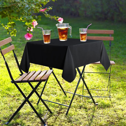 Small Square Tablecloth 36 X 36 Inch Black Fits 20-30 Inch Tables5