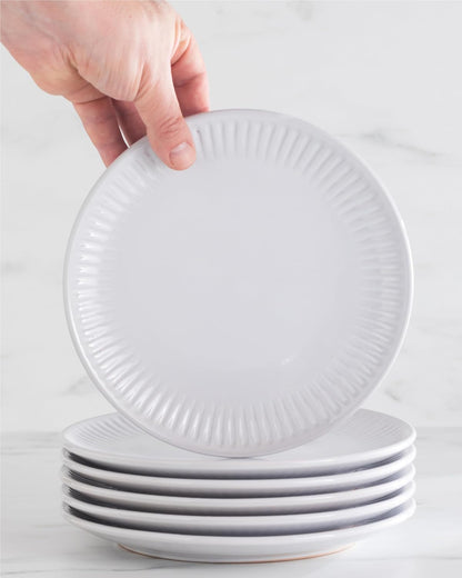 24 Piece Stoneware Dinnerware Set for 8, Handmade Plates and Bowls Set7
