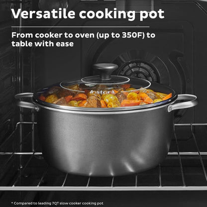 Superior Cooker 7.5QT Slow Cooker and Multicooker, 4-In-1 Functions, Sears/Sauté, Slow Cooks/Roast, Steams and Warms, from the Makers of6