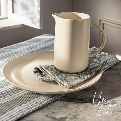 Over&Back 18X90 Woven Striped Table Runner - Washable Table Runners for a Custom Home Decor Tablescape - Coffee Table, Dinner Table, Living Room - Green8