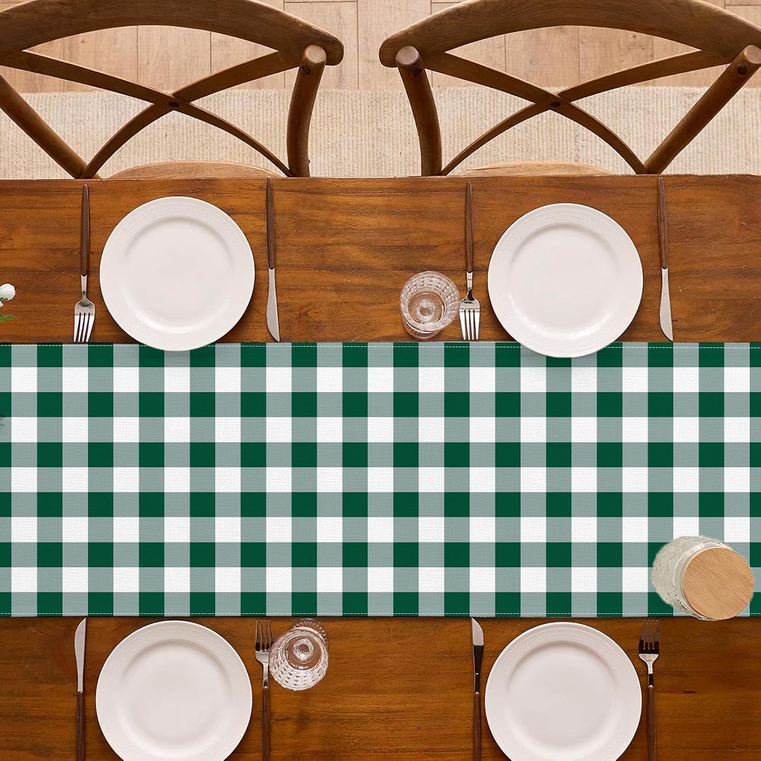 green-gingham-table-runner-camp-party-golf-lets-partee-decorations-hunting-christmas-st-patricks-day-bbq-picnic-home-kitchen-table-decor